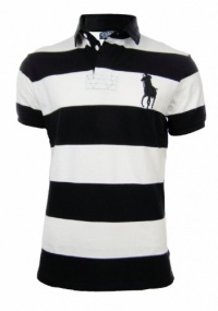 Polo Ralph Lauren Custom-Fit Classic Stripe Collar Big Pony Rugby