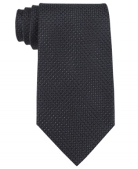 Box yourself in. This tie from Calvin Klein instantly sharpens your dress wardrobe.