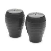 Mikasa Swirl Black Salt and Pepper Shaker Set