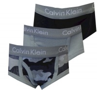 Calvin Klein Toddler Gray Camo 3 Pack briefs for boys (4T)