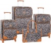 Diane von Furstenberg Abstract Signature 4 Piece Spinner Luggage Set: Available in 3 Colors (Nude/black)