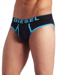 Diesel Men's Blade Fresh and Bright Brief, Black/Turquoise, X-Large