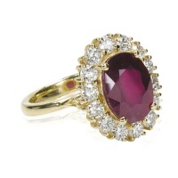 Effy Jewelry Royalty by Effy® Ruby & Diamond Ring in 14k Yellow Gold 4.90 TCW.