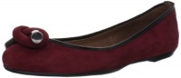 Donald J Pliner Women's Gracie Suede Ballet Flat,Red,7.5 M US