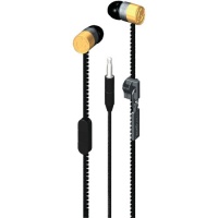 Mizco EKU-ZIP-GLD ECKO ZIP Stereo Earbud Headphones with In-Line Microphone - Gold