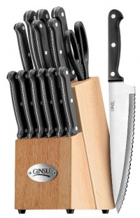 Ginsu 04817 International Traditions 14-Piece Knife Set with Block, Natural