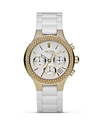 DKNY Medium Gold and Black Ceramic Watch, 30mm