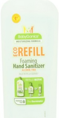 BabyGanics Alchohol Free Foaming Hand Sanitizer Refill, 16-Fluid Ounce Bottle