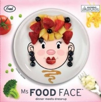 Girls Food Face Kids Plate