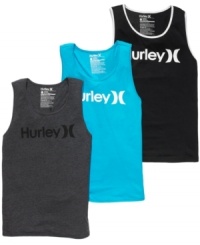 When you're ready to just kick back, get comfortable by throwing on this graphic tank from Hurley.