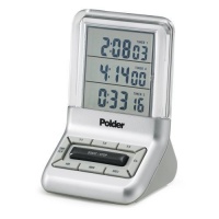 Polder TMR-897 See-Thru Triple Timer/Clock, Silver