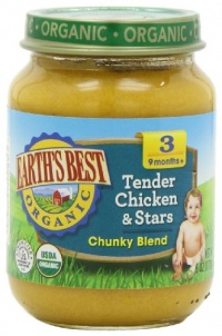 Earth's Best Third Foods, Tender Chicken and Stars, 6 Ounce (Pack of 12)