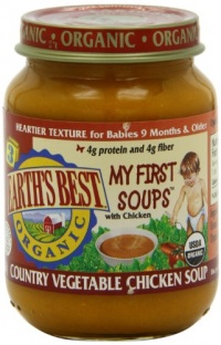 Earth's Best Junior Baby Food Organic My First Soup, Country Vegetable Chicken, 6 Ounce Jars (Pack of 12)