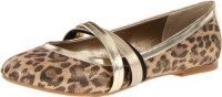 Jessica Simpson Mandi 10/25 Flat (Toddler/Little Kid/Big Kid),Gold Leopard Print,11.5 M US Little Kid