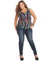 American Rag's striped plus size tank top is so on-trend for the season!