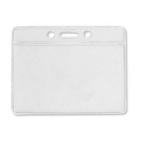 Lightweight, Clear Horizontal Vinyl Standard ID Badge Holder - Data/Credit Card Size 1820-1000