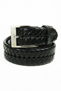 Greg Norman for Tasso Elba Mens Braided Leather Belt