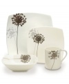 Modern blossoms bring an air of tranquility to the chic Floral Silhouette 4-piece place settings from Mikasa. In gleaming white bone china for a clean, minimalist feel.