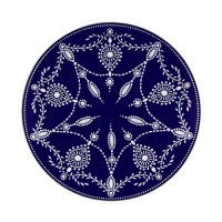 Lenox Marchesa Couture Accent Plate, Empire Pearl Indigo