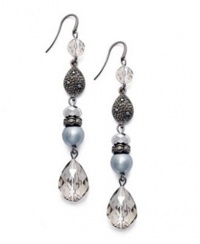 Hematite Tone Beaded HypoallergenicEarrings