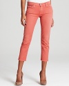 7 For All Mankind Jeans - Twill Crop Skinny Jeans in Light Coral