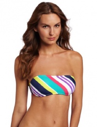 Splendid Women's Carnival Stripe Bandeau Bra, Multi, Medium