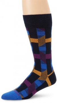 HUGO BOSS Men's Abstract Geometric Pattern Mid Calf Dress Sock