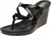 Cole Haan Women's Air Jaynie Thong Sandal,Black Patent,9.5 B US