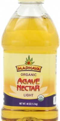 Madhava Organic Agave Nectar - Light, 46-Ounce Bottles (Pack of 2)