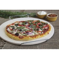 Pizzacraft 15 Round Ceramic Baking/Pizza Stone with Wire Frame