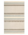 Linear designs are accented with exotic faux silk to create a timeless palette in the Sahara area rug from Calvin Klein. Crafted by skilled artisans in India, it features generously thick wool and viscose fibers woven to create remarkable strength and impeccable elegance.