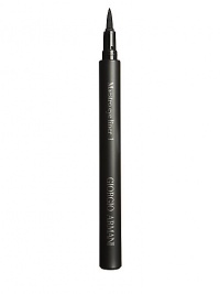 A long-lasting, water-based liquid eyeliner with a tapered pen tip that provides ultimate application precision. This unique calligraphic tool produces sharp contrast and definition to the eyes. The matte black liquid shade creates a sultry and dramatic look. 