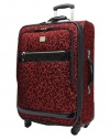 Ricardo Beverly Hills Luggage Savannah 24 Inch 2-Compartment Spinner Upright, Ruby Leopard, Large