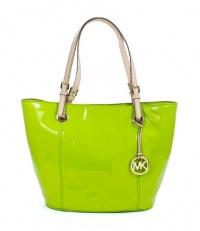 Michael Kors Jet Set Large Leather Tote Lime