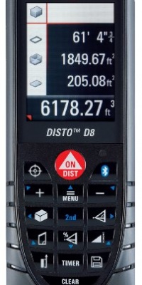 Leica DISTO 764558 D8 Hand Held Laser Distance Measurer with Bluetooth and Color Display