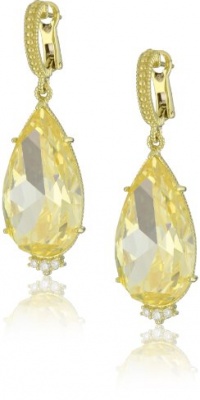 Judith Ripka Candy Candy Stone Pear On Canary Drop Earrings