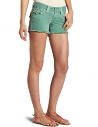 True Religion Women's Kiera Mid Thigh Short, Light Emerald, 32