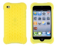 Yellow Textured Silicone Grip Case for Apple iPod Touch 4G (4th Generation)