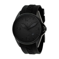 Torgoen Swiss Men's T10302 Black Phantom Dial 3-Hand Analog Rubber Strap Watch