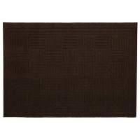 Townhouse Rugs Brighton Carved Solid Brown 39 by 56-Inch Rug