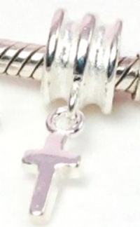 Holy Cross Dangle Charm .925 Sterling Silver Bead Charm Pandora Chamilia Biagi & European Bracelets Compatible