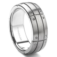 SPARTAN Titanium 9mm Men's Band Ring Sz 14.5