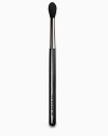 Burberry Eye Brush No. 09 is a long-bristled blending brush with a slight point. Made from ultrasoft goat hair, it is used to apply eyeshadow at the tip to create a deeper, but soft, socket line. Used by Burberry Beauty makeup artists to create an effortless smoky eye look. 