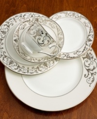 Give your table vintage inspired charm with the Autumn Legacy collection from Lenox. This classic salad plate (shown left) features elegant platinum vines. (Clearance)