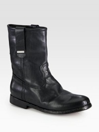 Infuse cool style into your everyday look with this impeccably crafted boot of soft Italian leather. Stacked heel, 1 (25mm)Shaft, 8Leg circumference, 12½Leather upperPull-on styleLeather lining and solePadded insoleMade in Italy