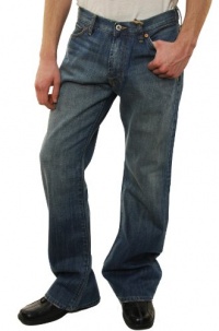 Lucky Brand Men's Relaxed Bootleg Lowrise Boot Cut Blue Jeans