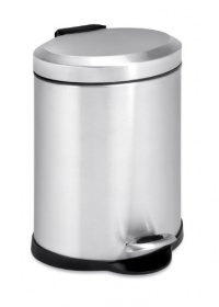 Honey-Can-Do TRS-01448 Oval Stainless Steel Step Can, 5-Liter