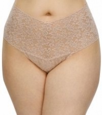 Hanky Panky Signature Lace Retro Thong Plus Size, One Size, Navy