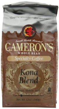 Cameron's Kona Blend Whole Bean Coffee, 12-Ounce Bags (Pack of 3)