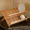 Lipper International 8813 Bamboo Folding Dishrack